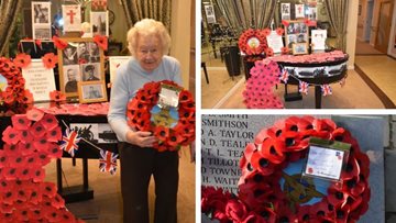 Garforth care home Residents pay respects for Remembrance Day